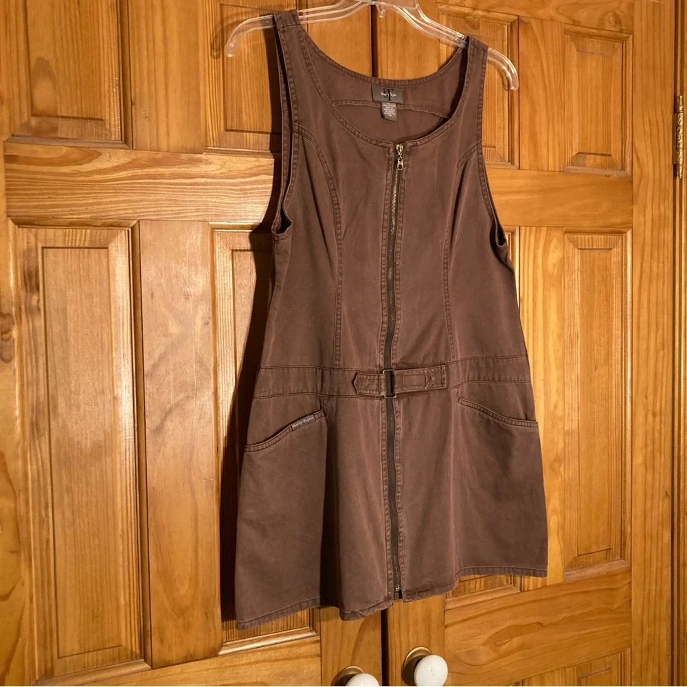 NWOT Vintage Sherry Taylor Denim Jumper Dress Size L - Picture 7 of 15